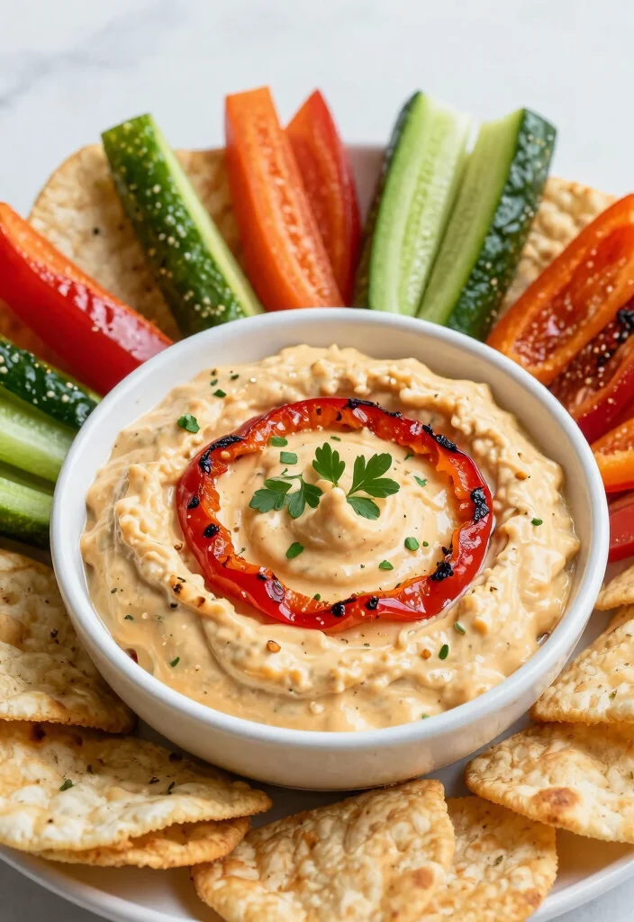 16 Appetizer Recipes Dairy Free: Crowd-Pleasing Starters - 11. Roasted Red Pepper Dip 1