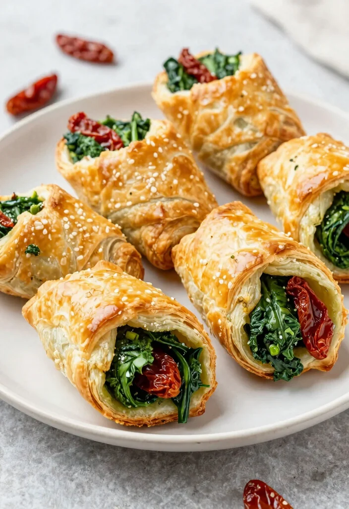 16 Appetizer Recipes Dairy Free: Crowd-Pleasing Starters - 14. Puffed Pastry Pinwheels 1