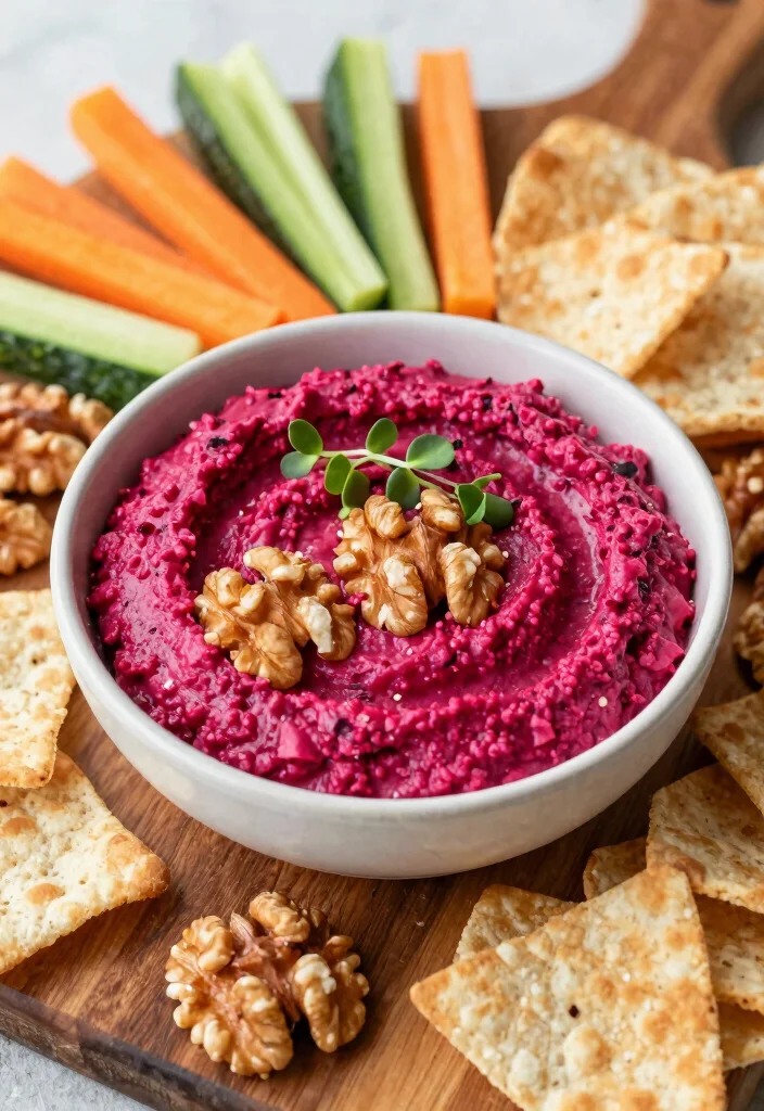 16 Dairy Free Dip Recipes Perfect for Parties - 11. Beetroot and Walnut Dip 1