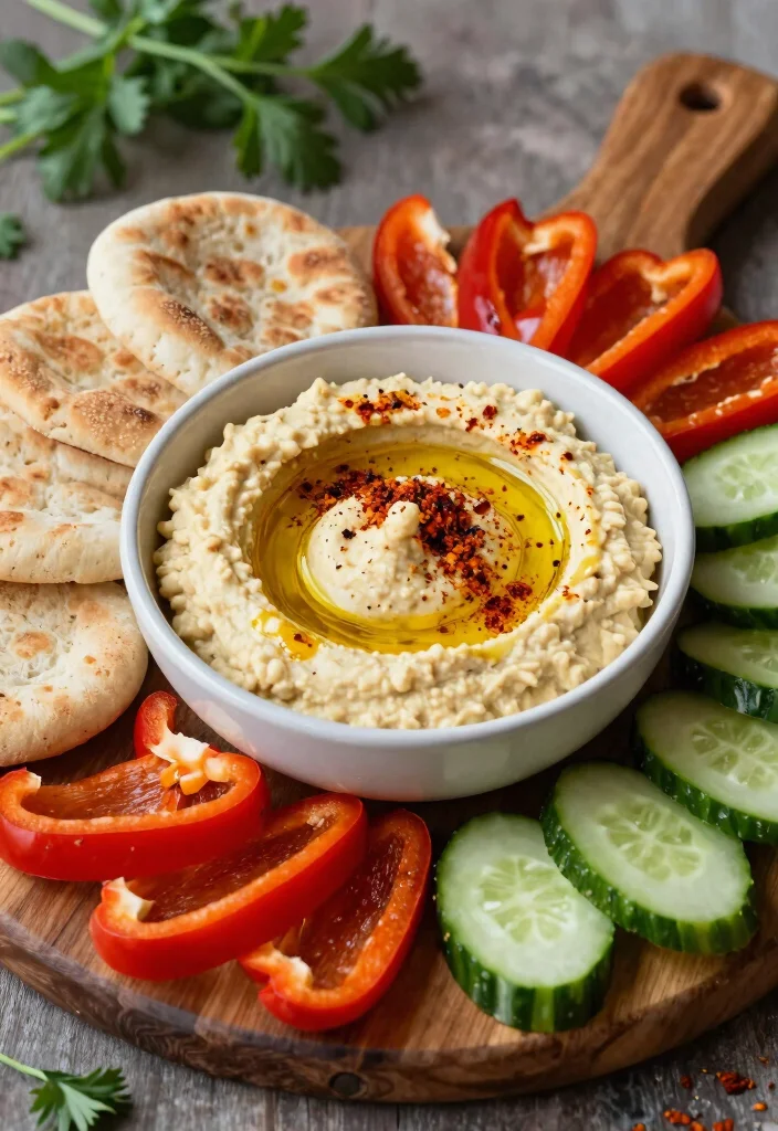 16 Dairy Free Dip Recipes Perfect for Parties - 2. Smoky Roasted Red Pepper Hummus 1