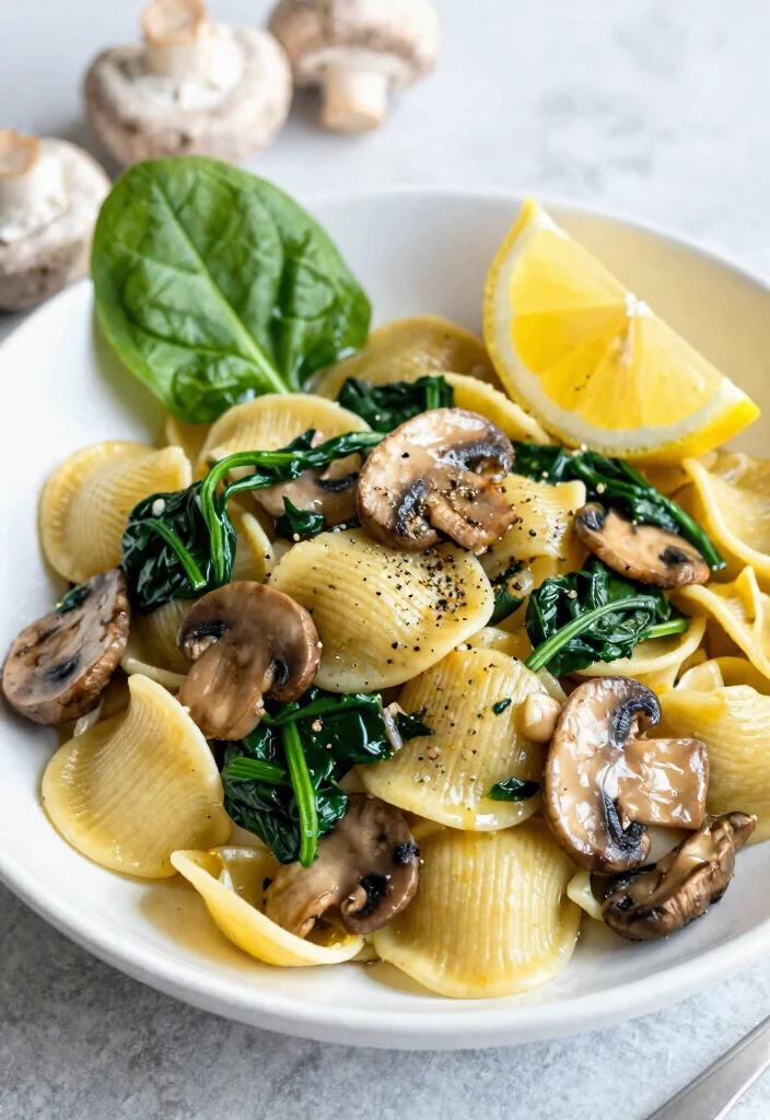 16 Dairy Free Pasta Recipes: Creamy Sauces and Easy Meals - 2. Mushroom and Spinach Orecchiette 1