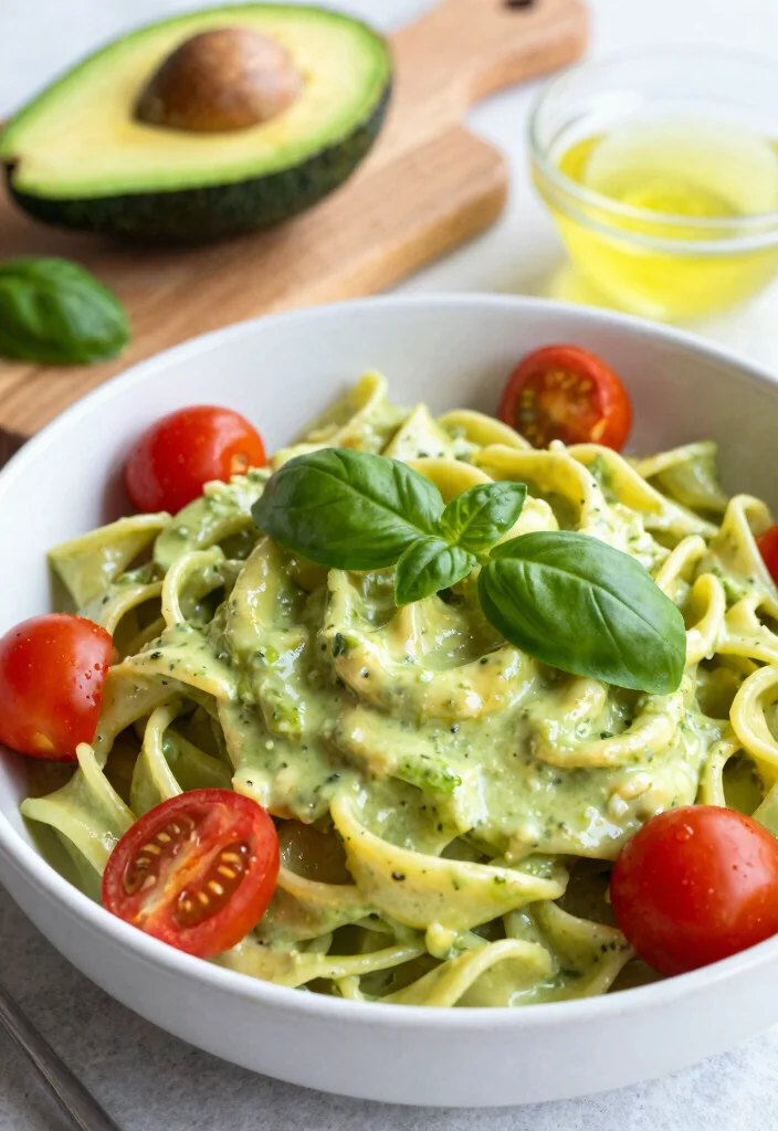16 Dairy Free Pasta Recipes: Creamy Sauces and Easy Meals - 3. Creamy Avocado Basil Pasta 1