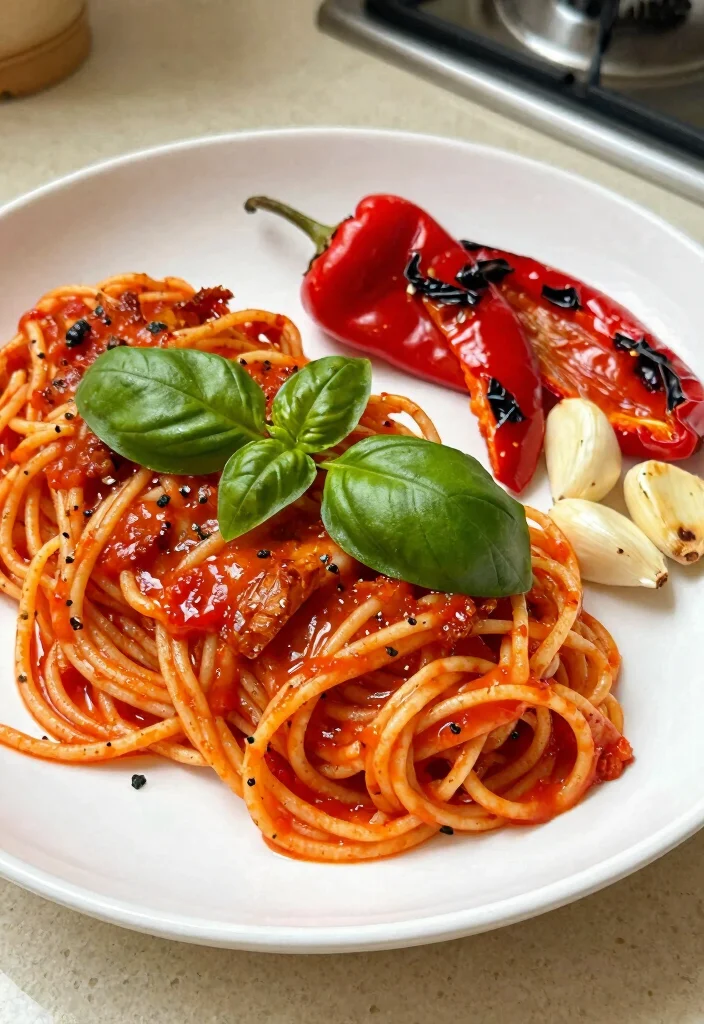 16 Dairy Free Pasta Recipes: Creamy Sauces and Easy Meals - 4. Roasted Red Pepper Pasta 1