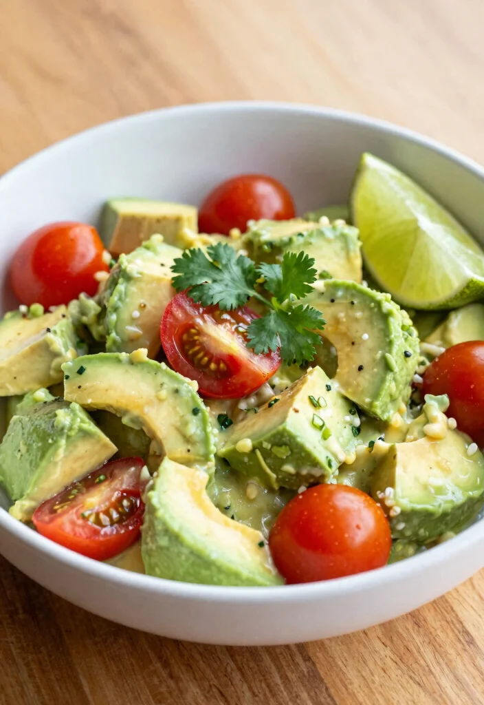 16 Delicious Dairy-Free Recipes to Elevate Your Plant-Based Cooking - 9. Creamy Avocado and Tomato Salad 1
