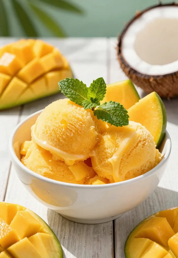 16 Gluten Dairy Free Recipes: Skip the Flour and Dairy - 9. Mango Coconut Sorbet 1