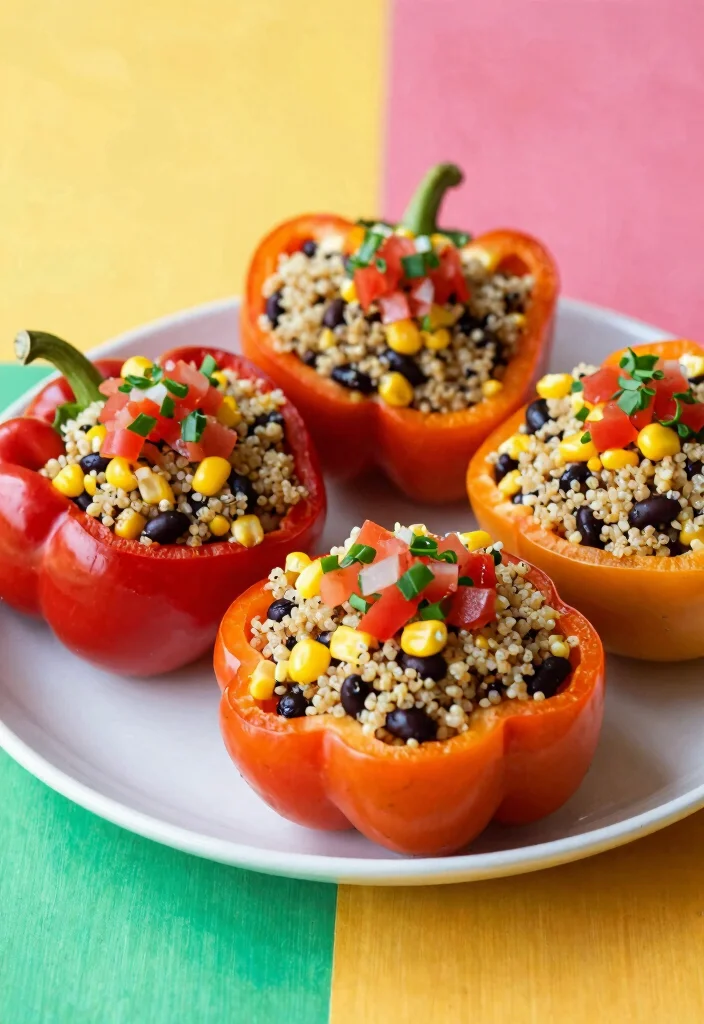 16 Healthy Dairy Free Dinner Recipes: Guilt-Free Indulgence - 11. Stuffed Bell Peppers with Quinoa and Black Beans 1