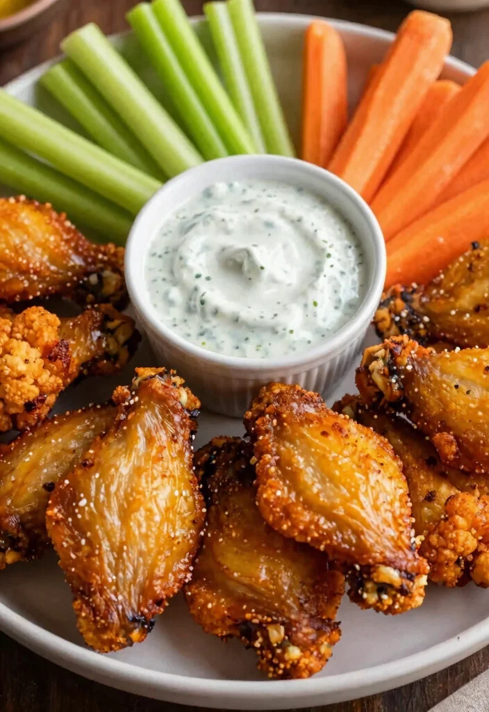 16 Healthy Dairy Free Dinner Recipes: Guilt-Free Indulgence - 6. Cauliflower Buffalo Wings with Vegan Ranch 1