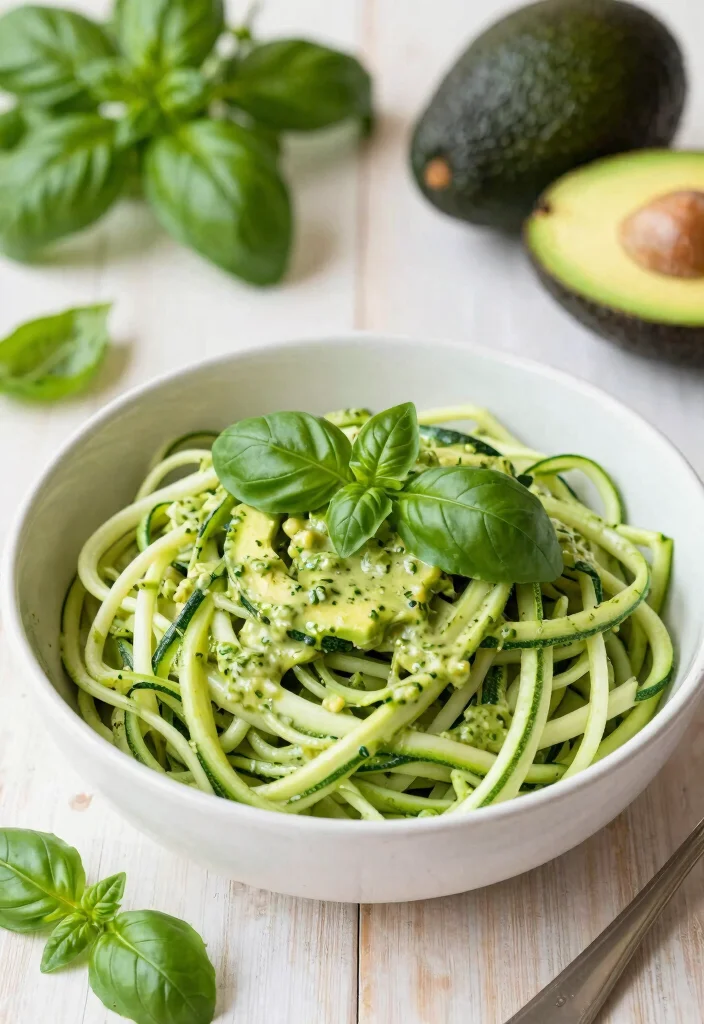 16 Healthy Dairy Free Dinner Recipes: Guilt-Free Indulgence - 9. Zucchini Noodles with Avocado Pesto 1