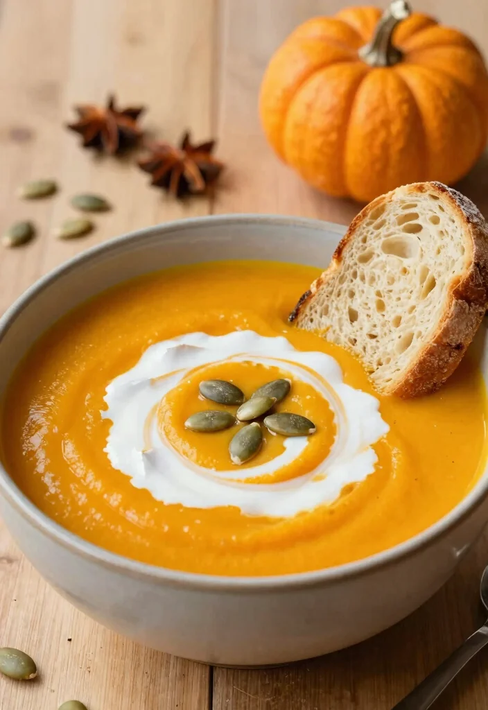 16 Low Carb Dairy Free Recipes: Slim Down Without Sacrifice - 14. Pumpkin Soup 1