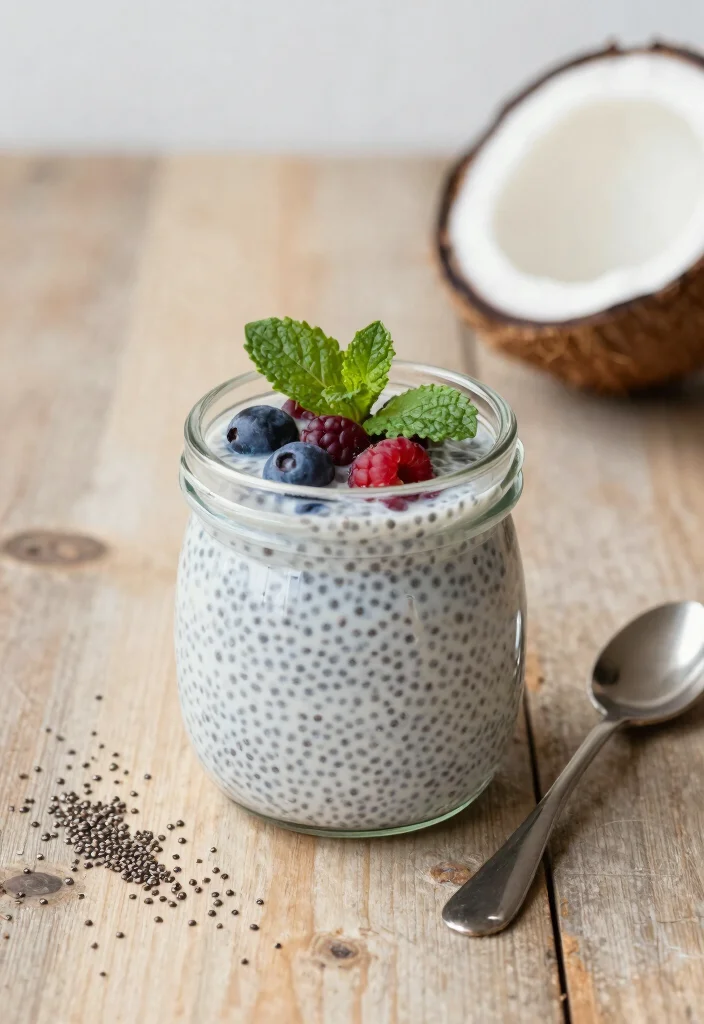 16 Low Carb Dairy Free Recipes: Slim Down Without Sacrifice - 6. Coconut Chia Seed Pudding 1