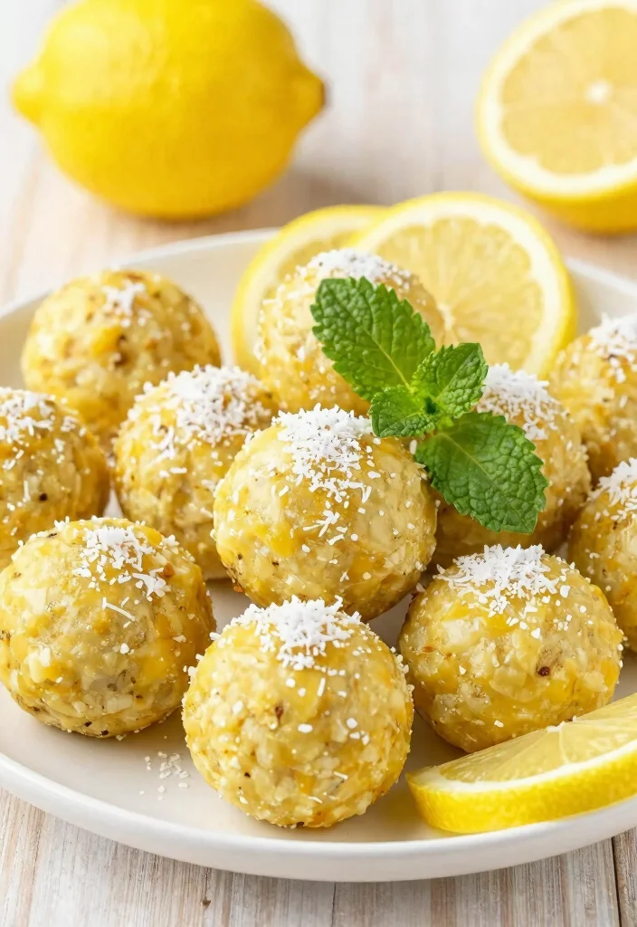 16 Vegan Dairy Free Gluten Free Recipes: Compassionate Cooking - 10. Lemon Coconut Energy Balls 1