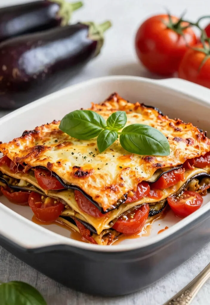 17 Dairy Free Lasagna Recipes: Layers of Flavor - 15. Eggplant and Tomato Lasagna 1