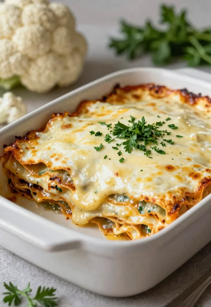 17 Dairy Free Lasagna Recipes: Layers of Flavor - 16. Cauliflower Alfredo Lasagna 1