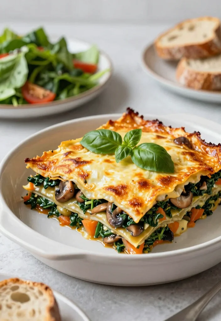 17 Dairy Free Lasagna Recipes: Layers of Flavor - 2. Spinach and Mushroom Lasagna 1