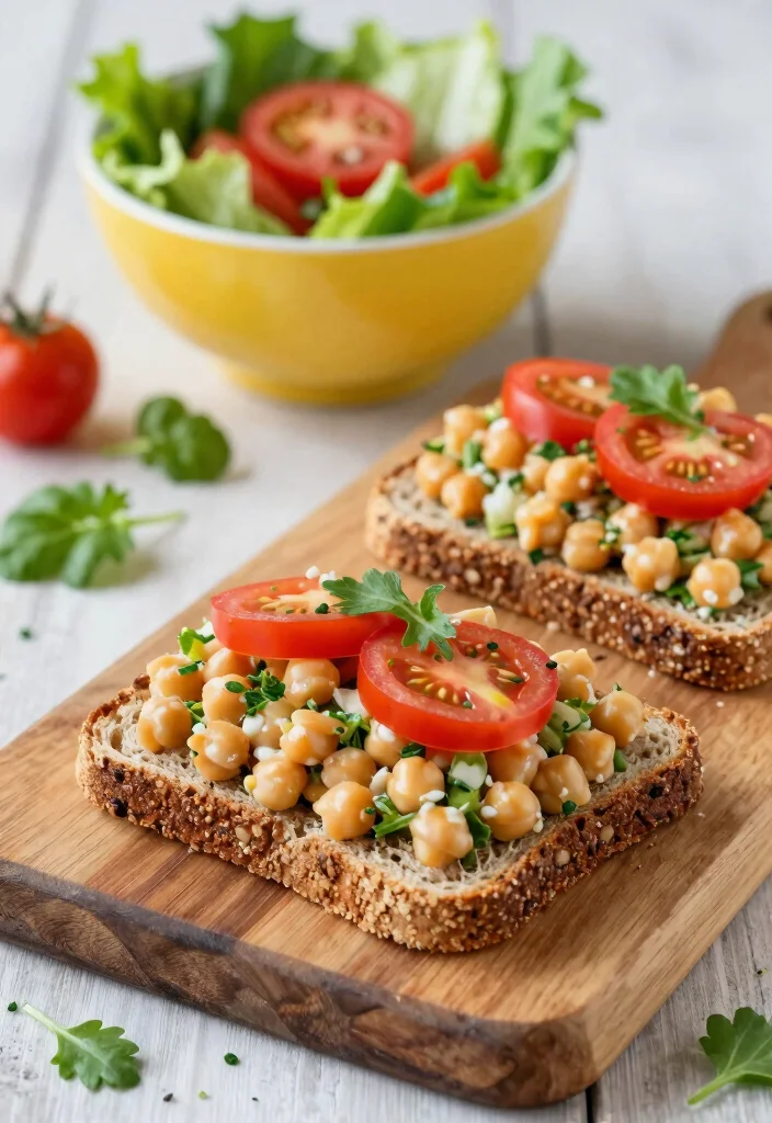 17 Dairy Free Potluck Recipes: Bring the Best Dish - 5. Chickpea Salad Sandwiches 1