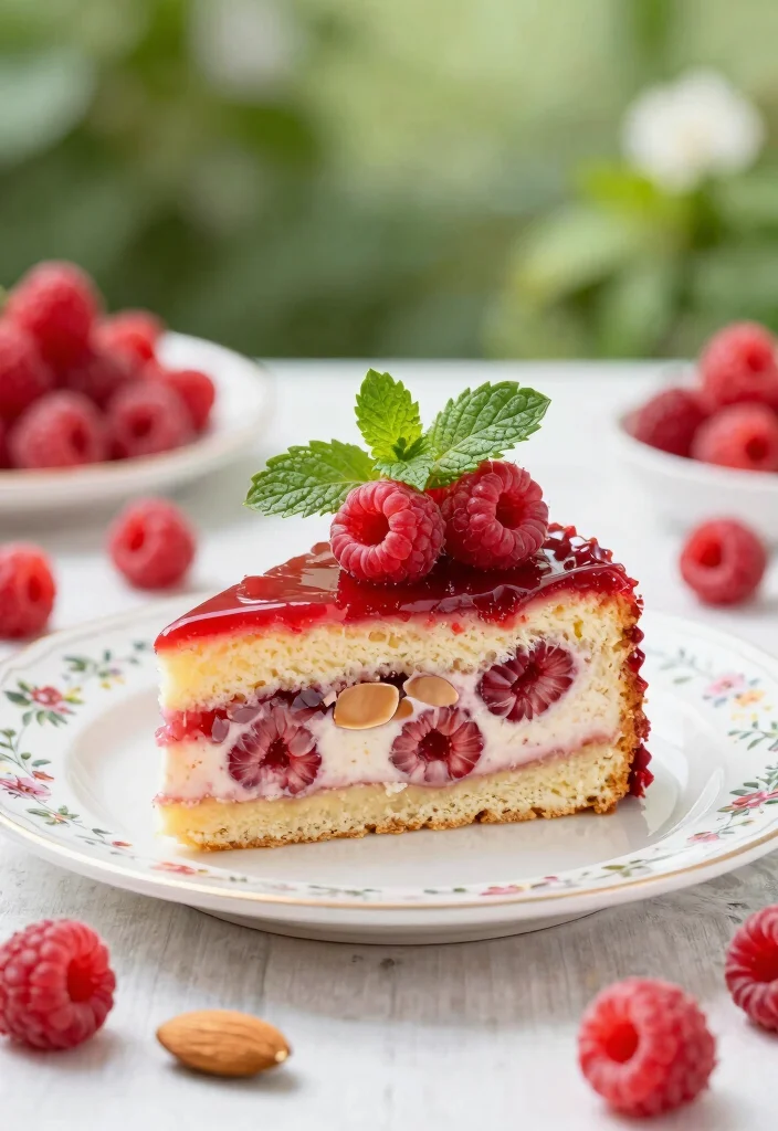 17 Gluten Free Dairy Free Cake Recipes: Fluffy and Moist - 9. Raspberry Almond Cake 1
