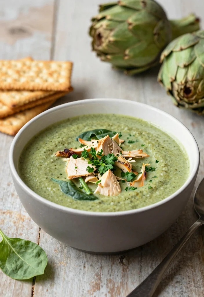 17 Gluten Free Dairy Free Crockpot Recipes: Hands-Off Cooking - 10. Spinach and Artichoke Chicken Soup 1