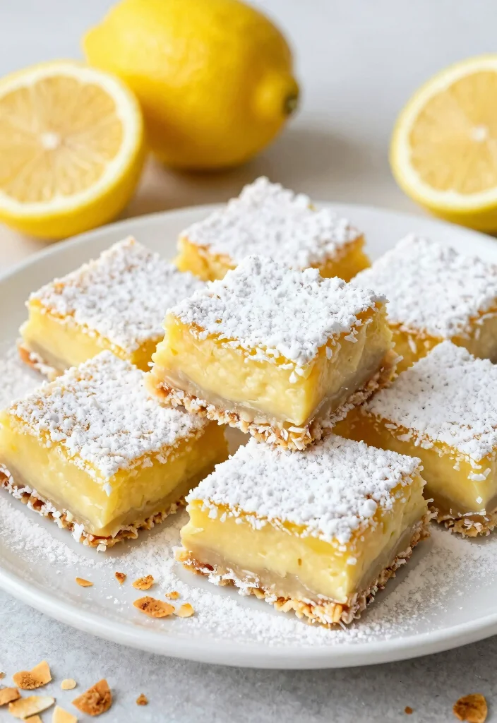 17 Gluten Free Dairy Free Recipes Dessert: Decadent and Allergy-Friendly - 8. Lemon Coconut Bars 1