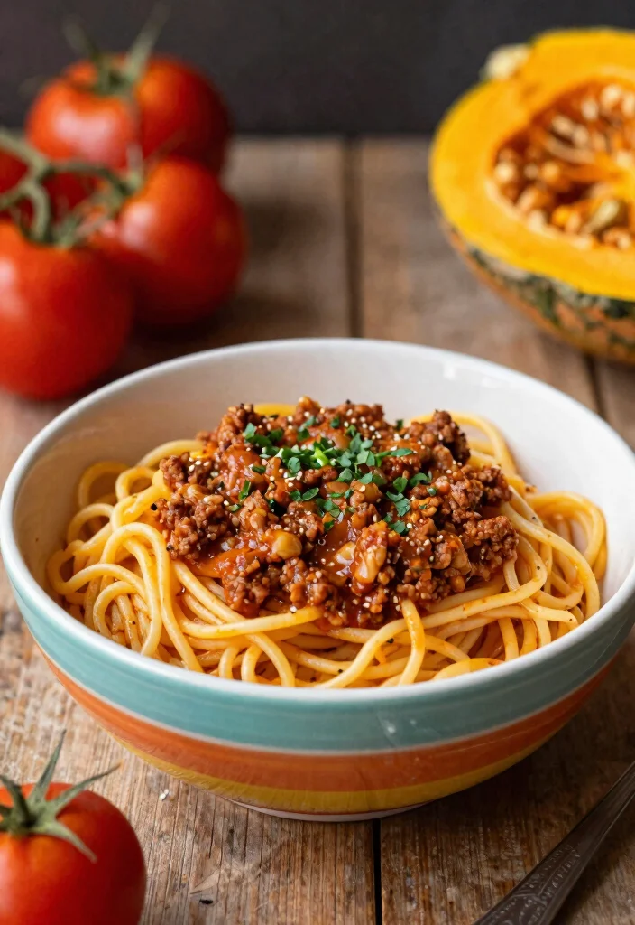 17 Grain Free Dairy Free Recipes: Pure and Simple Eating - 9. Spaghetti Squash with Meat Sauce 1