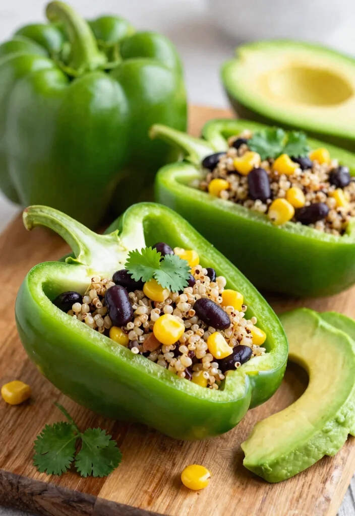 17 High Protein Dairy Free Dinner Recipes That Satisfy - 1. Quinoa and Black Bean Stuffed Peppers 1