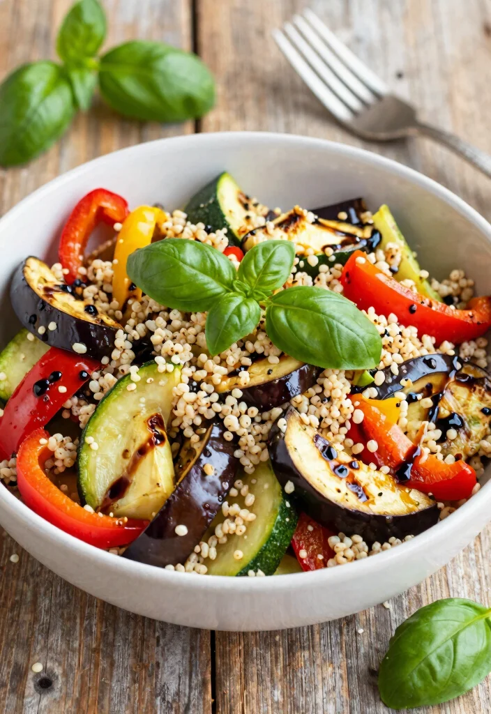 17 High Protein Dairy Free Dinner Recipes That Satisfy - 16. Grilled Vegetable and Quinoa Salad 1