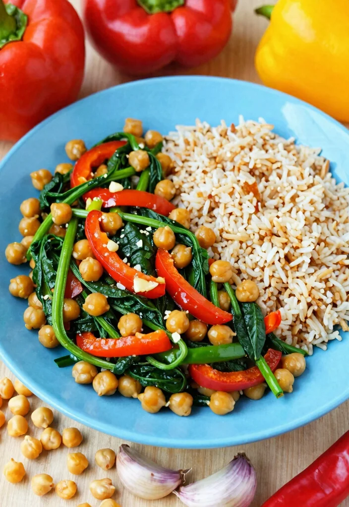 17 High Protein Dairy Free Dinner Recipes That Satisfy - 3. Chickpea and Spinach Stir-Fry 1