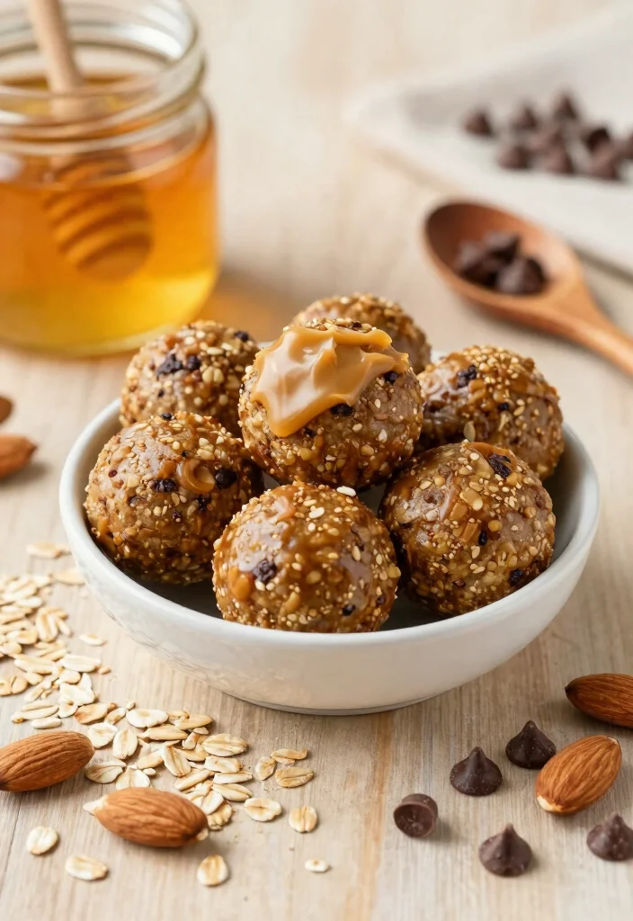 18 Crunchy and Satisfying Gluten and Dairy Free Snack Recipes for Kids - 3. Almond Butter Energy Balls 1