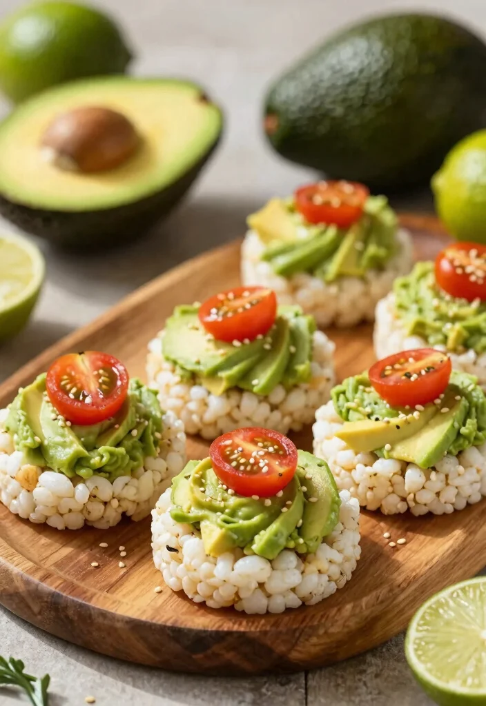 18 Crunchy and Satisfying Gluten and Dairy Free Snack Recipes for Kids - 4. Crunchy Rice Cakes with Avocado 1