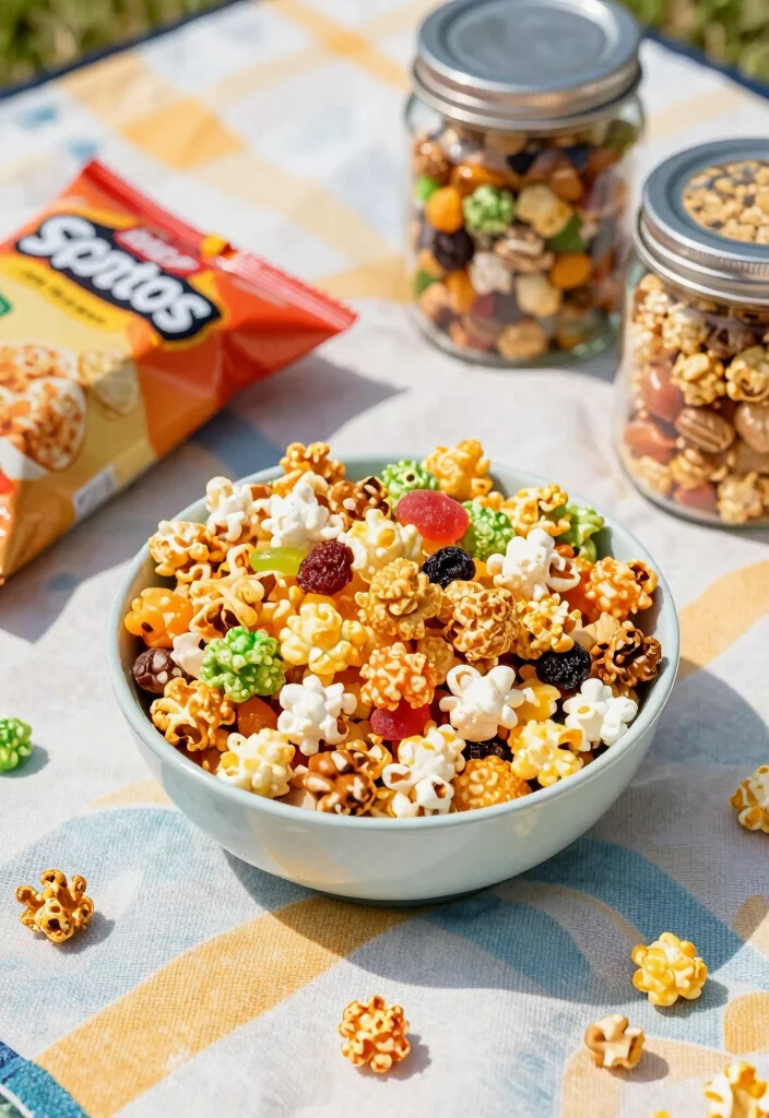 18 Crunchy and Satisfying Gluten and Dairy Free Snack Recipes for Kids - 7. Popcorn Trail Mix 1