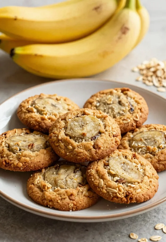 18 Crunchy and Satisfying Gluten and Dairy Free Snack Recipes for Kids - 9. Banana Oatmeal Cookies 1