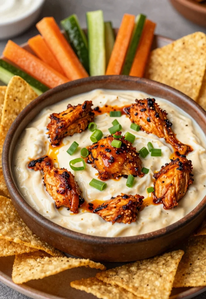 18 Dairy Free Buffalo Chicken Dip Variations: Game Day Favorite - 9. BBQ Buffalo Chicken Dip 1