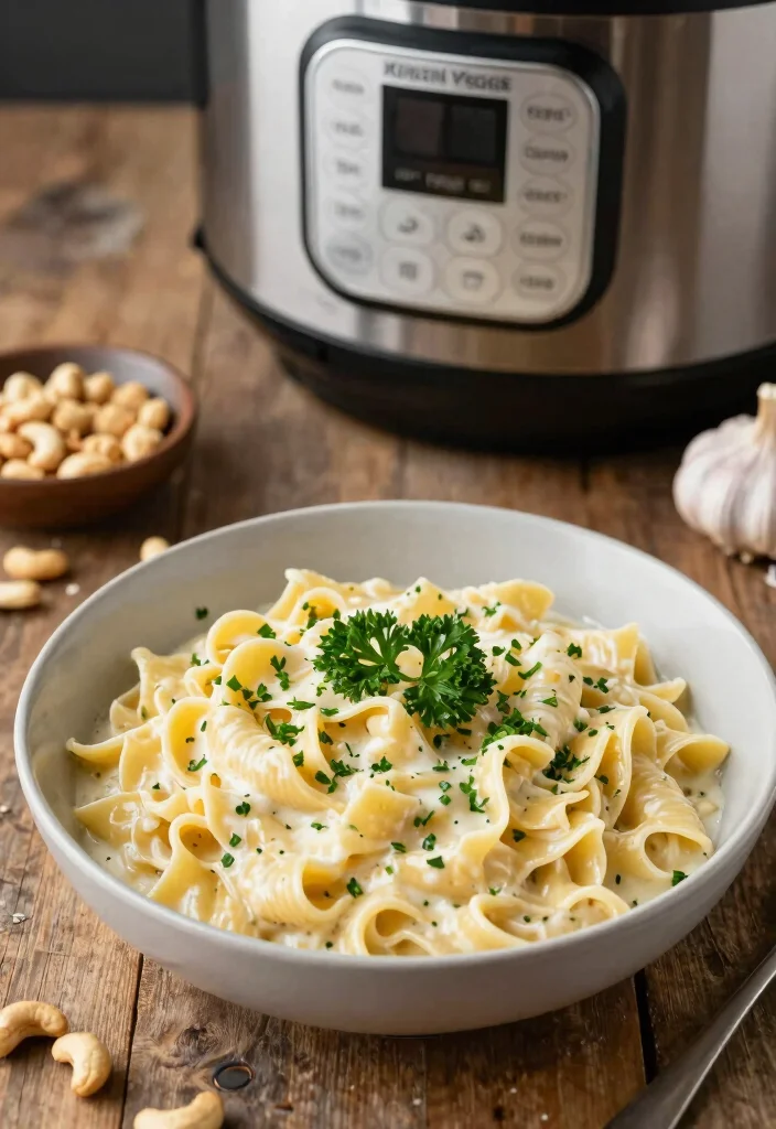 18 Dairy Free Instant Pot Recipes: Quick Weeknight Winners - 12. Creamy Vegan Alfredo Pasta 1