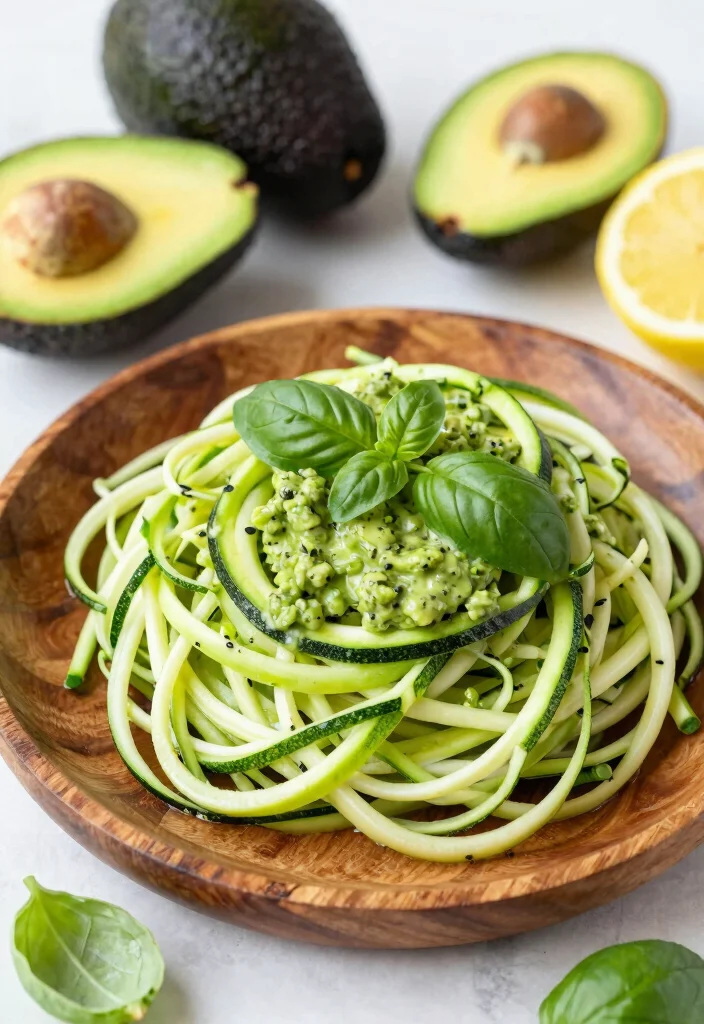 18 Dairy Free Keto Recipes: Low-Carb Delights for Weight Loss - 2. Zucchini Noodles with Avocado Pesto 1