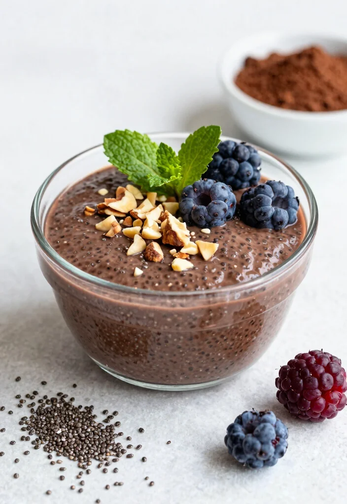 18 Dairy-Free Vegetarian Recipes: Plant-Based Protein Power - 11. Vegan Chocolate Chia Pudding 1