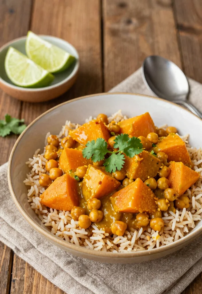 18 Dairy-Free Vegetarian Recipes: Plant-Based Protein Power - 3. Sweet Potato and Chickpea Curry 1