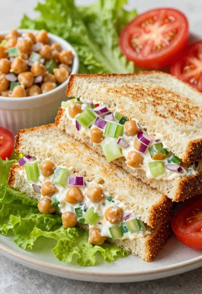 18 Dairy-Free Vegetarian Recipes: Plant-Based Protein Power - 6. Chickpea Salad Sandwich 1