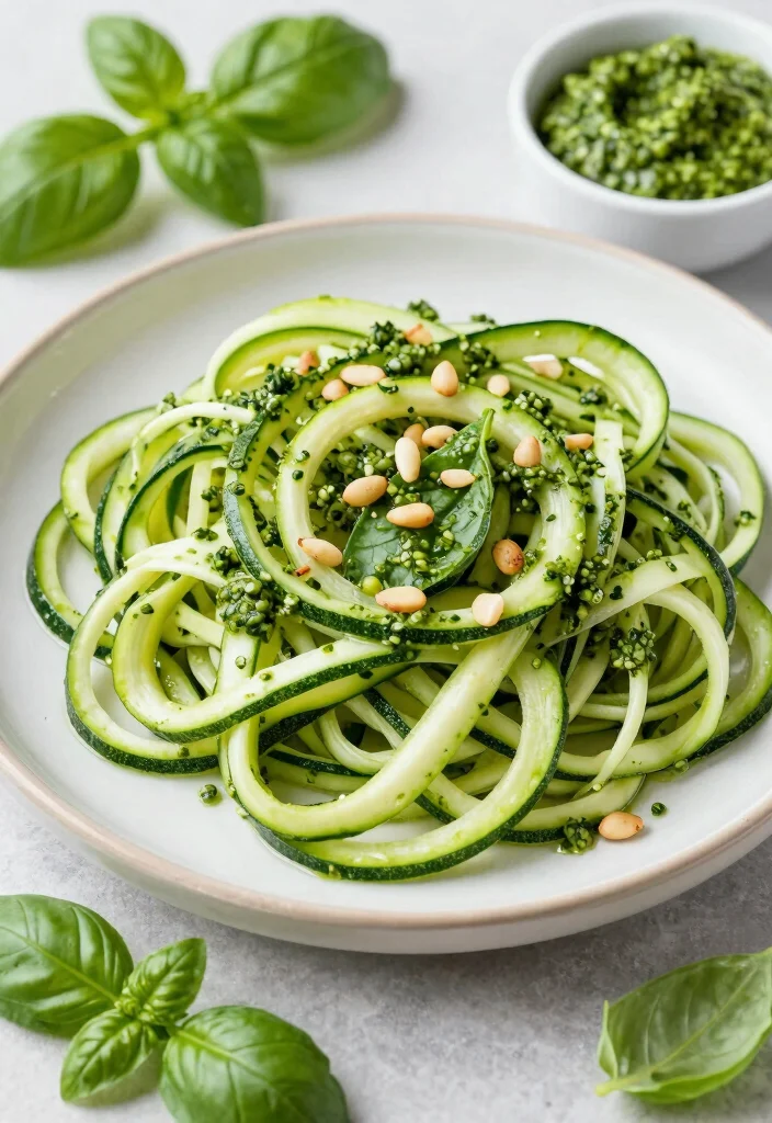 18 Dairy-Free Vegetarian Recipes: Plant-Based Protein Power - 9. Zucchini Noodles with Pesto 1