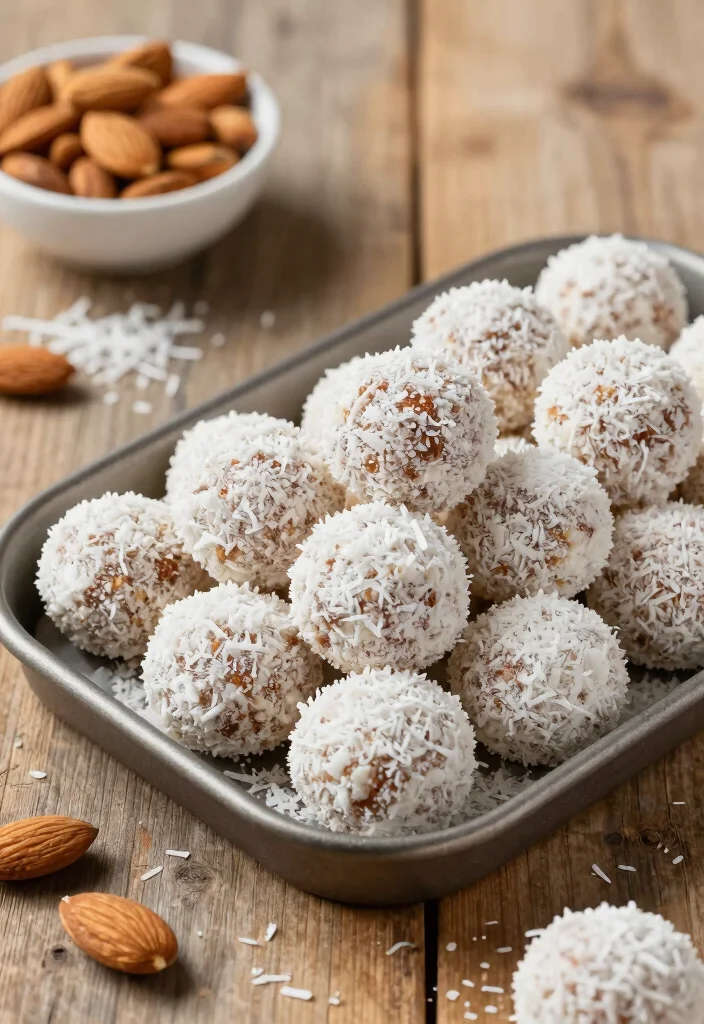 18 Dessert Recipes Gluten Free Dairy Free: Double the Indulgence - 5. Almond Joy Energy Bites 1