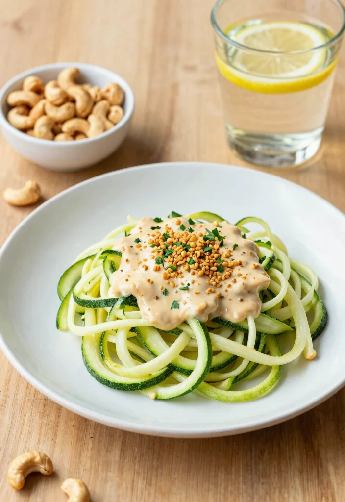 18 Gluten Free Dairy Free Recipes: Complete Guide for All Meals - 3. Zucchini Noodles with Creamy Cashew Sauce 1