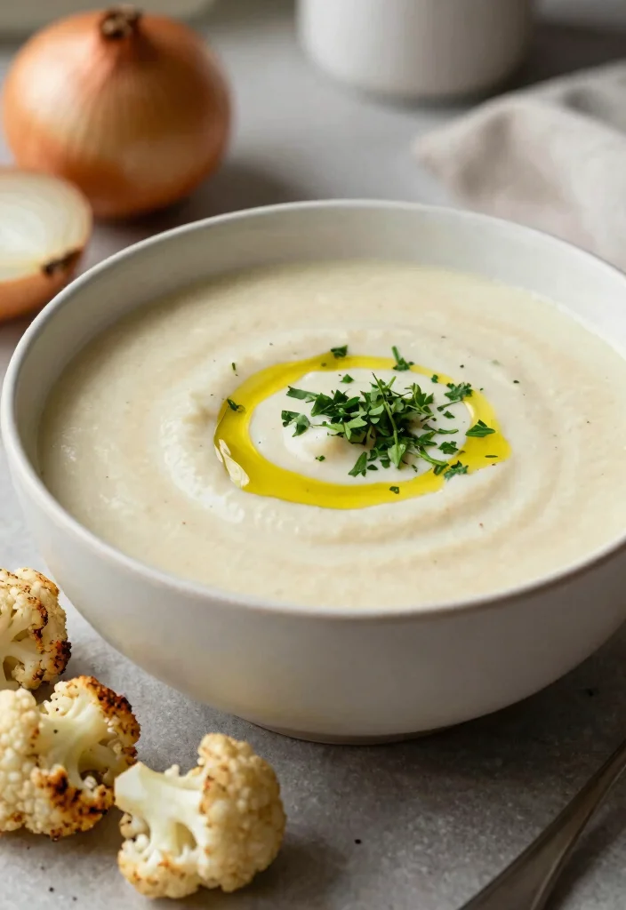 18 Soup Recipes Dairy Free: Hearty and Nourishing - 6. Roasted Cauliflower Soup 1