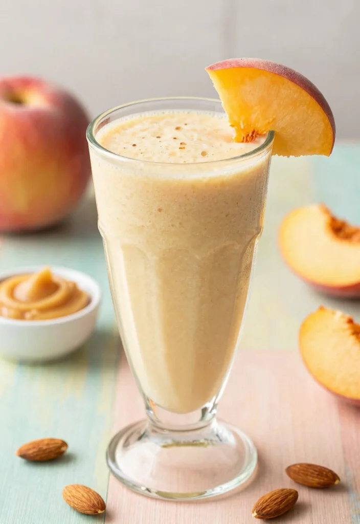 19 Dairy Free Brunch Recipes: Weekend Brunch Goals - 18. Peach and Almond Smoothie 1