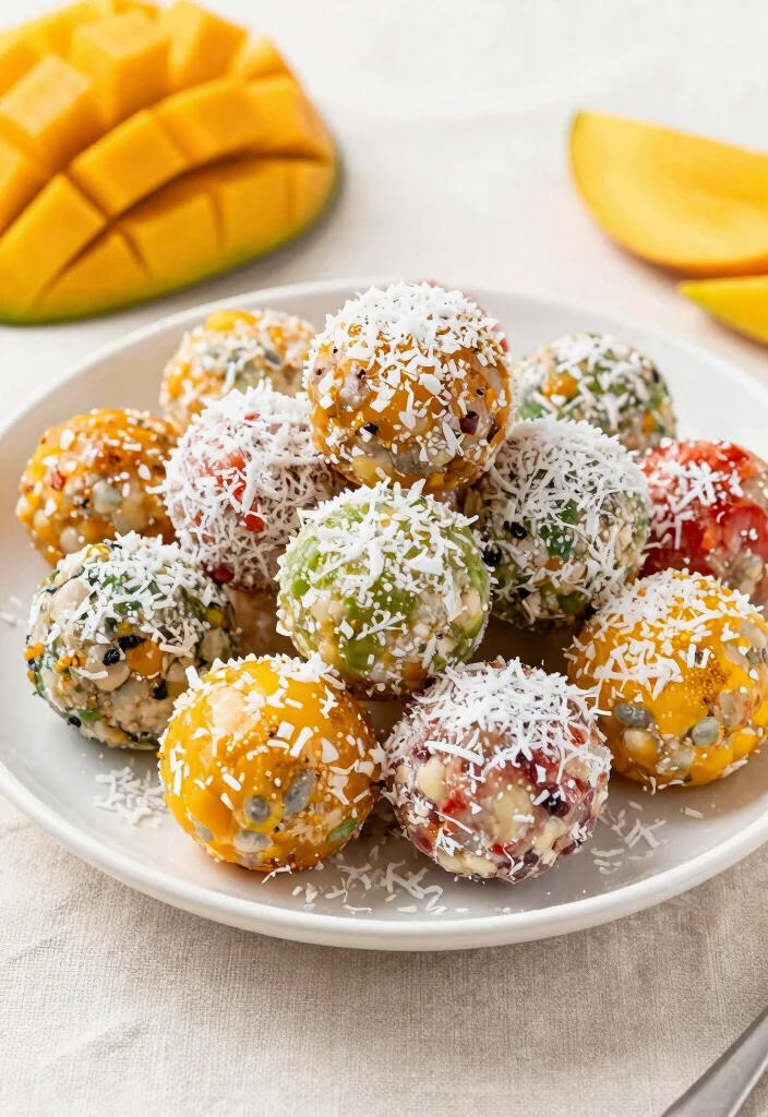 19 Dairy Free Brunch Recipes: Weekend Brunch Goals - 19. Mango Coconut Energy Balls 1