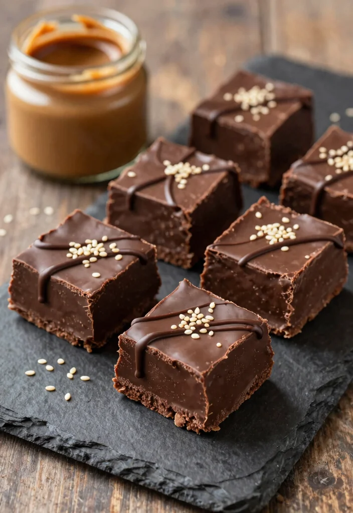 19 Dairy Free Fudge Recipes: Melts in Your Mouth Bliss - 13. Tahini Chocolate Fudge 1