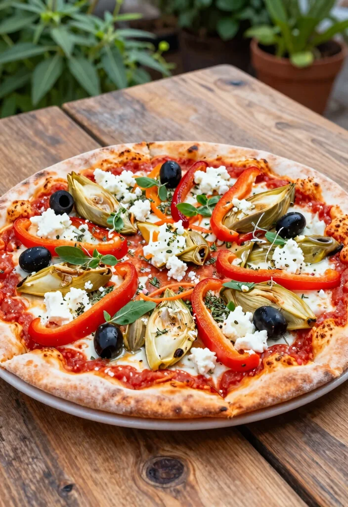 19 Dairy Free Pizza Ideas: Creative Toppings and Sauces - 3. Mediterranean Veggie Delight 1
