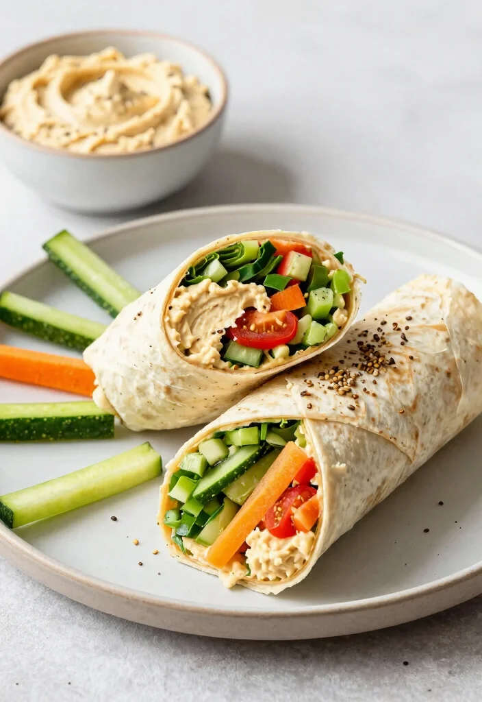 19 Dairy Free Recipes for Kids They'll Actually Eat - 17. Veggie and Hummus Wraps 1