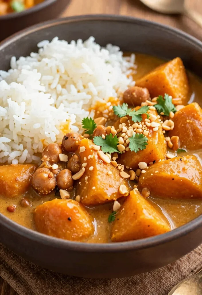 19 Dairy Free Slow Cooker Recipes: Tender and Flavorful - 11. Thai Peanut Sweet Potato Stew 1