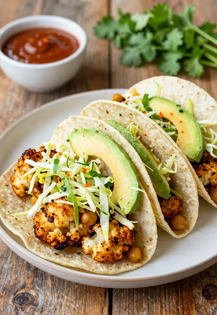 19 Dairy Free Slow Cooker Recipes: Tender and Flavorful - 6. BBQ Cauliflower and Chickpea Tacos 1