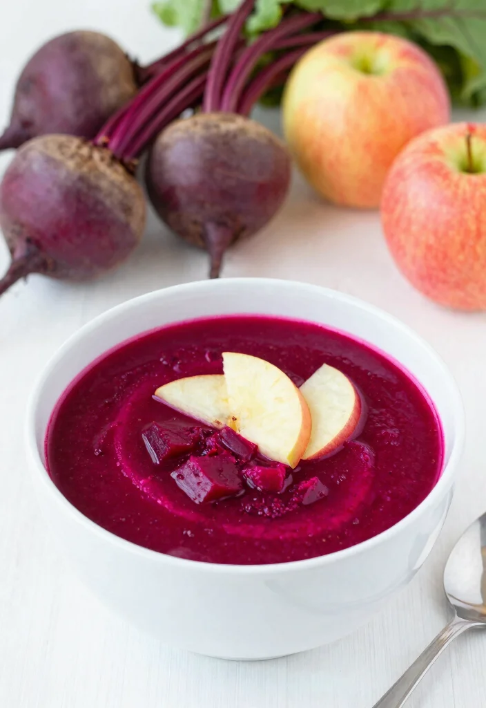 19 Gluten Free Dairy Free Soup Recipes: Warm and Comforting - 15. Savory Beet and Apple Soup 1