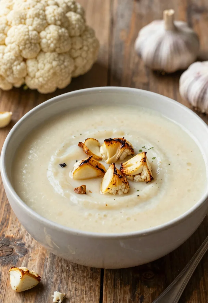 19 Gluten Free Dairy Free Soup Recipes: Warm and Comforting - 19. Roasted Garlic and Cauliflower Soup 1