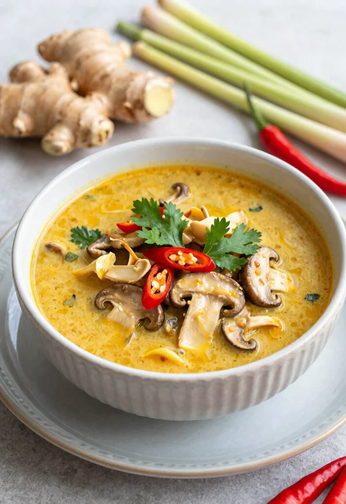 19 Gluten Free Dairy Free Soup Recipes: Warm and Comforting - 7. Thai Coconut Soup (Tom Kha) 1